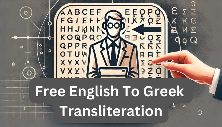 Free English to Greek Transliteration - Type Text Numbers to Greek alphabet